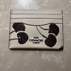 Coach Sequin Cherry Card Holder